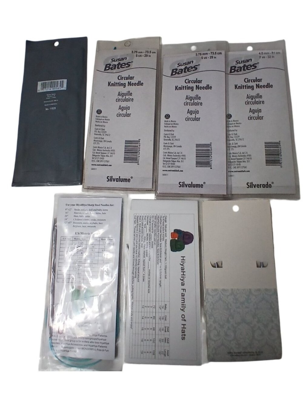 7 Circular Knitting Needles  Susan Bates HiyaHiya & Yarnology Various Sizes #D-1 - Picture 2 of 7